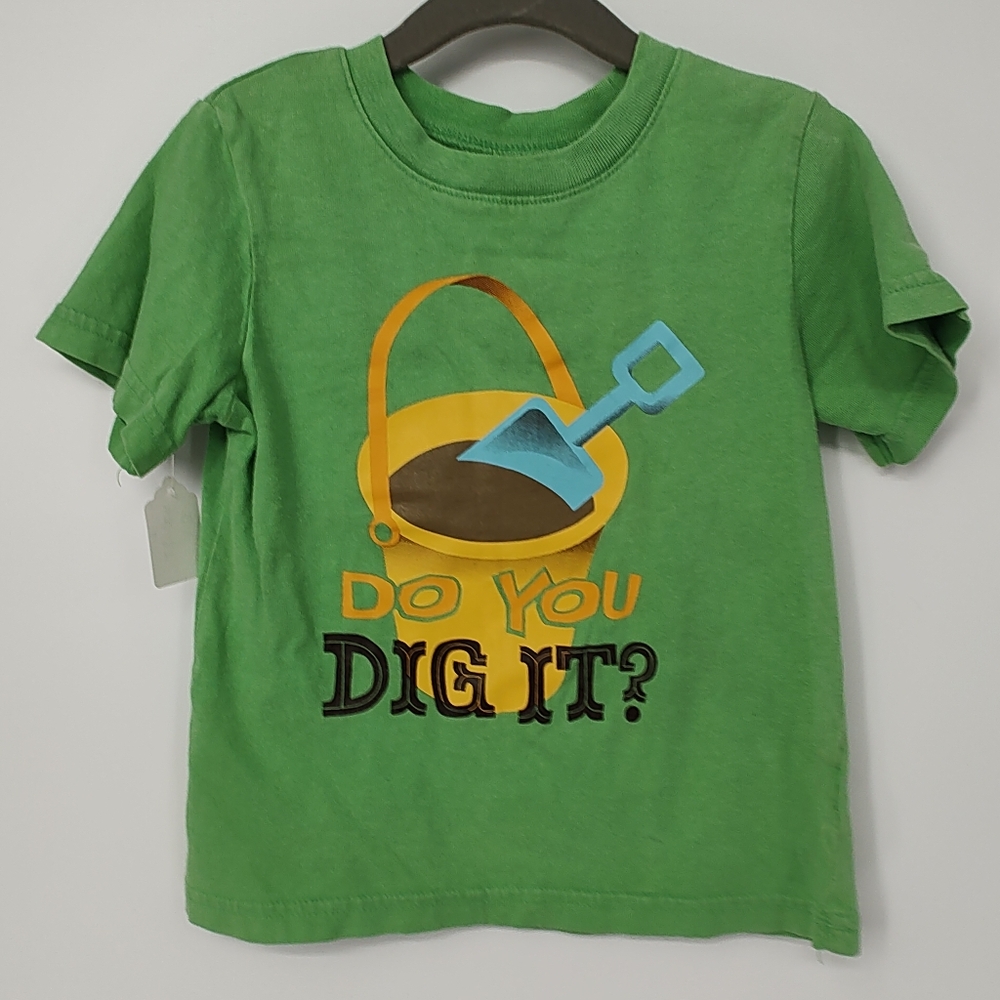 Circo Green T-Shirt with Digging Graphic Kids Size 3T